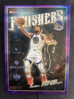 2026 Topps Finest Finishers Stephen Curry Purple 030/125 Jersey Numbered Match #
