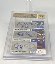 CAM NEWTON NICK FAIRLEY TRIPLE ROOKIE /25 AUTO 2011 BGS 9.5/10 POP 1 COLLECTION