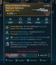 Borderlands 4⭐MIDNIGHT DEFIANCE SNIPER - JAKOBS LICENSED ⭐TWITCH ⭐PC/XBOX/PS