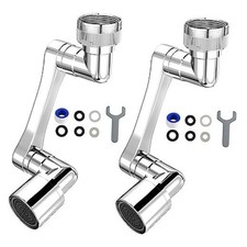 1080 Swivel Faucet Extender, Heavy Duty Rotating Sink Brass - 2 Pack