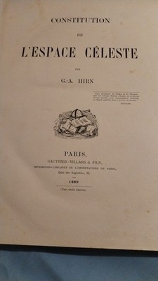 HIRN (G.A.) Himmlische Raumverfassung 1889