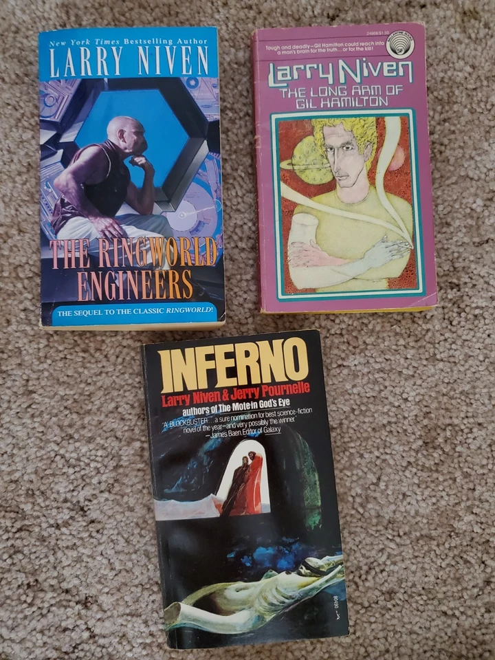 VTG Larry Niven Book Lot Of 20 Fantasy Science Fiction Sci-fi Paperback Novels Foto 4 de 4