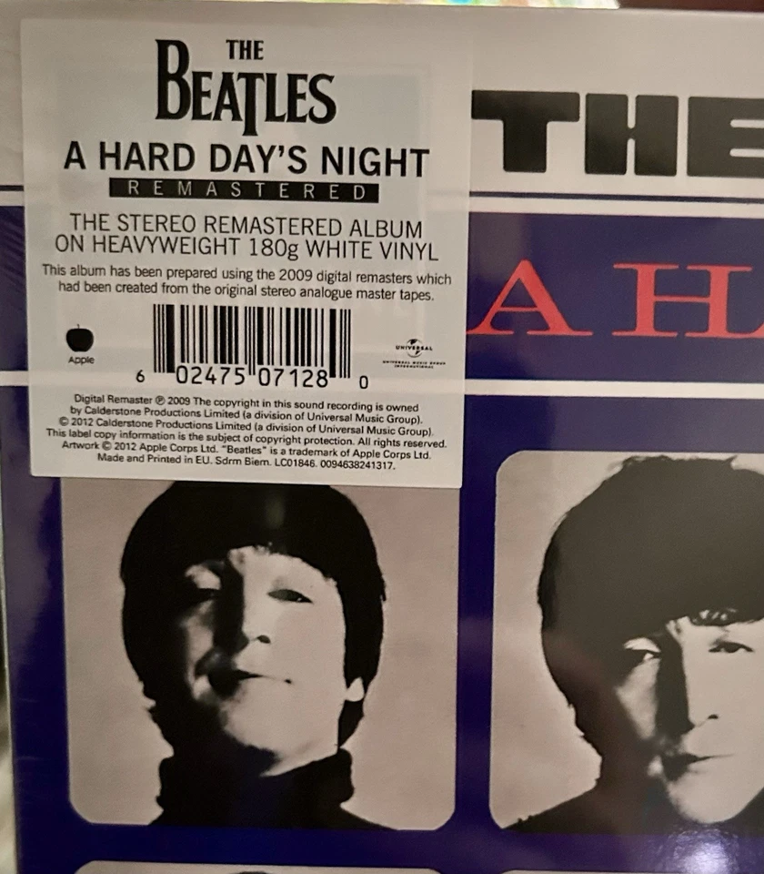 Sealed Beatles -A Hard Days Night 2024 National Album Day White 12” Vinyl Record - Image 3 of 4