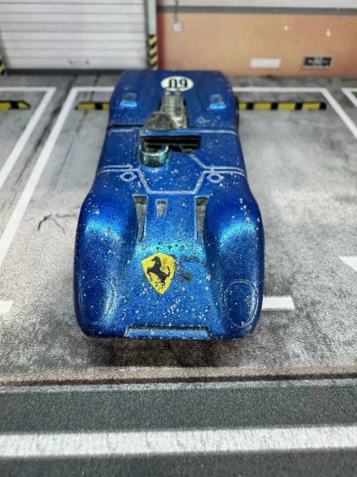 Hot Wheels Redline 1970 Ferrari 312P Blue In Good Condition HK Version - Image 3 of 4