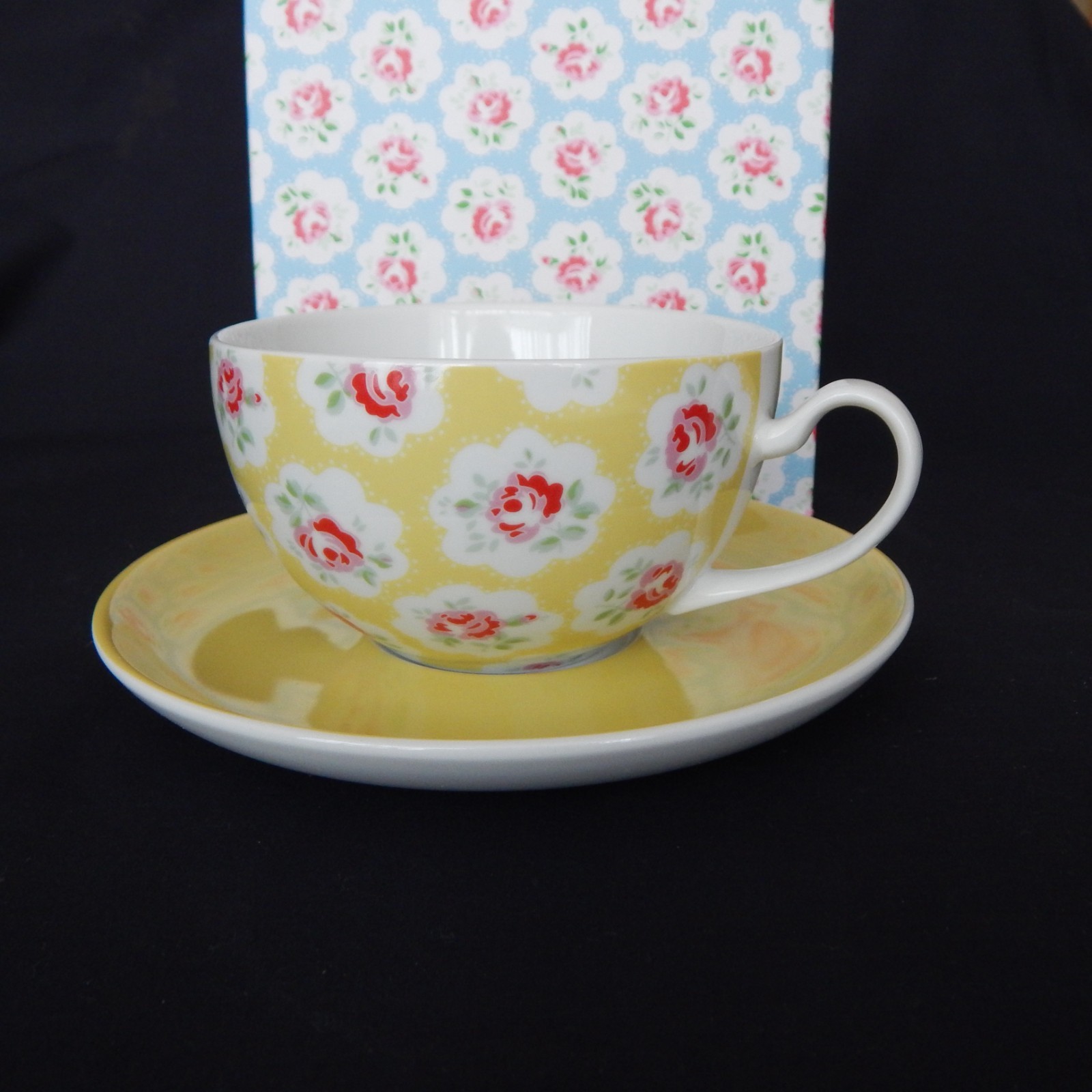 Cath Kidston Provence Rose Cup & Saucer Yellow NEW