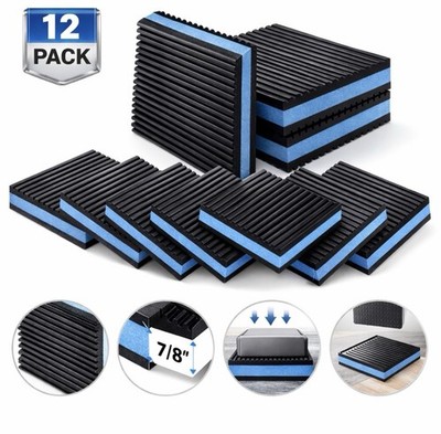 12) Anti Vibration Pads 4'' x 4'' x 7/8'' Thick, Heavy Duty, Non-Slip Widely Used