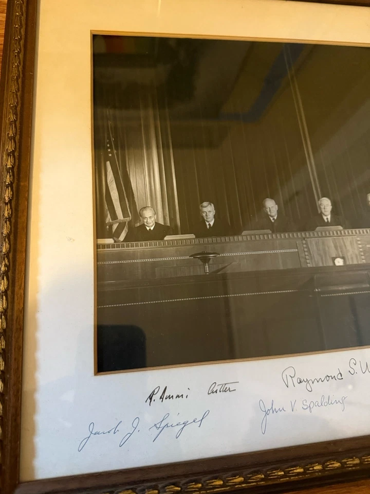 1950s-1960s Massachusetts Supreme Judicial Court Photograph Signed by 7 Justices - Image 4 of 4