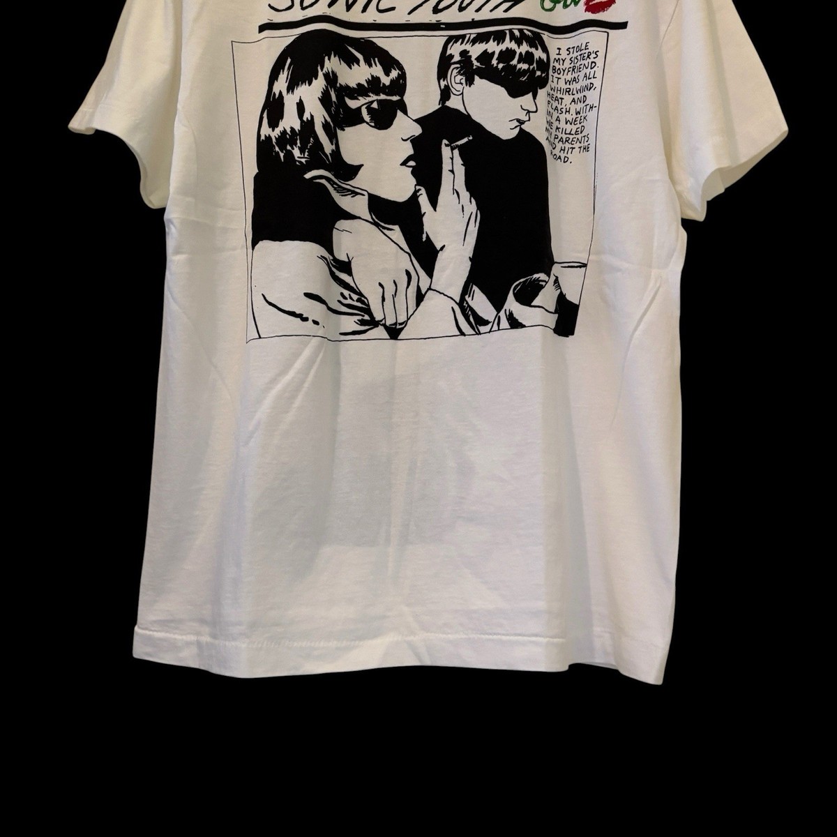 Vintage Sonic Youth Goo 90s Band Grunge Concert White Sz Large T