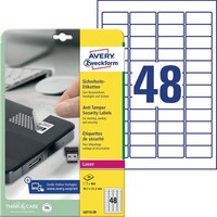 Avery Zweckform Sicherheitsetiketten, 45,7 X 21,2 Mm 1 Bis 20 Stk Spare Bis 14%