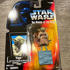 Star Wars Power of the Force Kenner Yoda Action Figure w Backpack Stick 1995