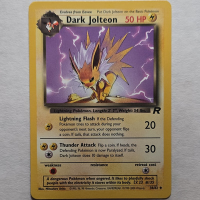 Dark Jolteon 38/82 Team Rocket 2000 Reg Unc Eng Stage 1 50HP
