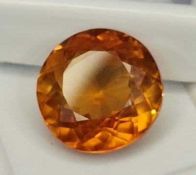 Padparadscha Sapphire Round Cut 13-15 Ct Natural Certified Loose Gemstone SP443