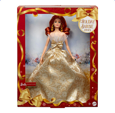Barbie Signature 2025 Holiday Barbie Doll 1 With Red Hair FAST