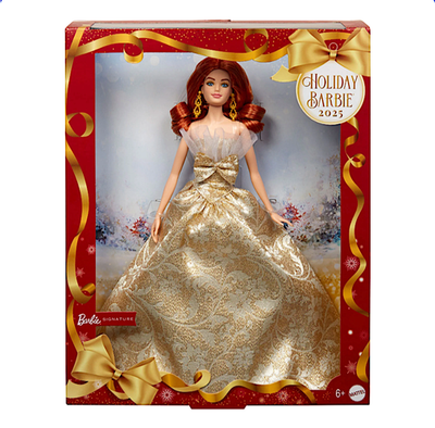 Barbie Signature 2025 Holiday Barbie Doll 1 With Red Hair FAST