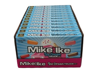 Mike and Ike - Ice Cream Truck Mix Chewy Candy - 12 Pack of 4.25 oz Theater Box