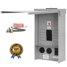 Temporary Power Outlet Panel 20 30 50 Amp RV Electrical Receptacle With Breaker