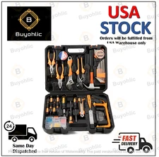 36 Pcs Repair General Hand Tool Set with Hammer, Pliers Set, Ratchet Wrench