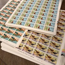 Lot Of 150 Sheets Of St. Vincent Stamps Bullfinch, Great Heron & House Wren