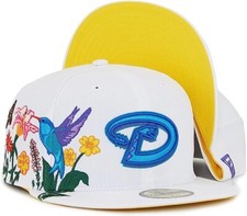 NEW ERA KIDS ARIZONA DIAMONDBACKS BLOOMING FITTED HAT SIZE 6 3/4 NWT 56