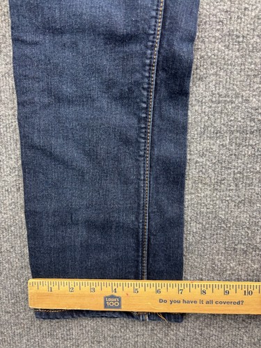 Volcom Solver Jeans Men's 30 Blue Denim Modern Straight Dark Wash Stretch - Picture 6 of 8