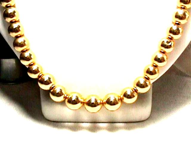 14K Solid Yellow Gold Add A Bead Necklace N D 14.5 G eBay
