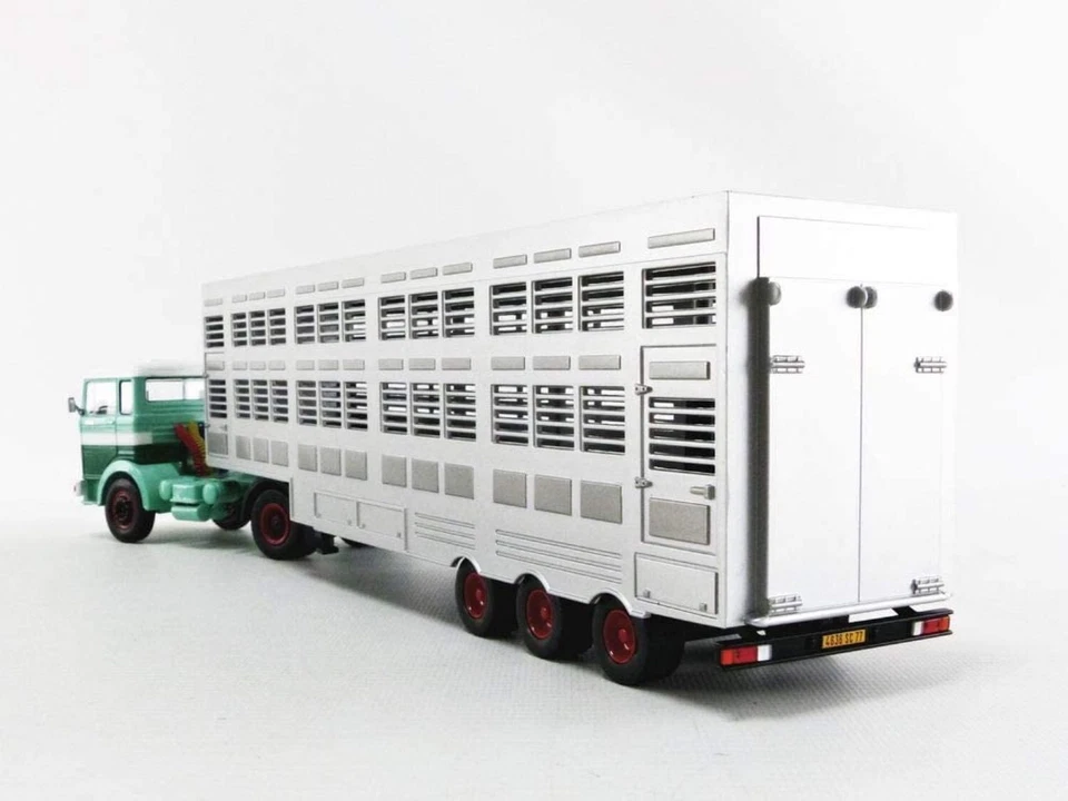 Mercedes Lps 1632 1970 Verde Bestiame Trasporto 1970 IXO TTR008 1:43 Camion Benz - Immagine 3 di 4