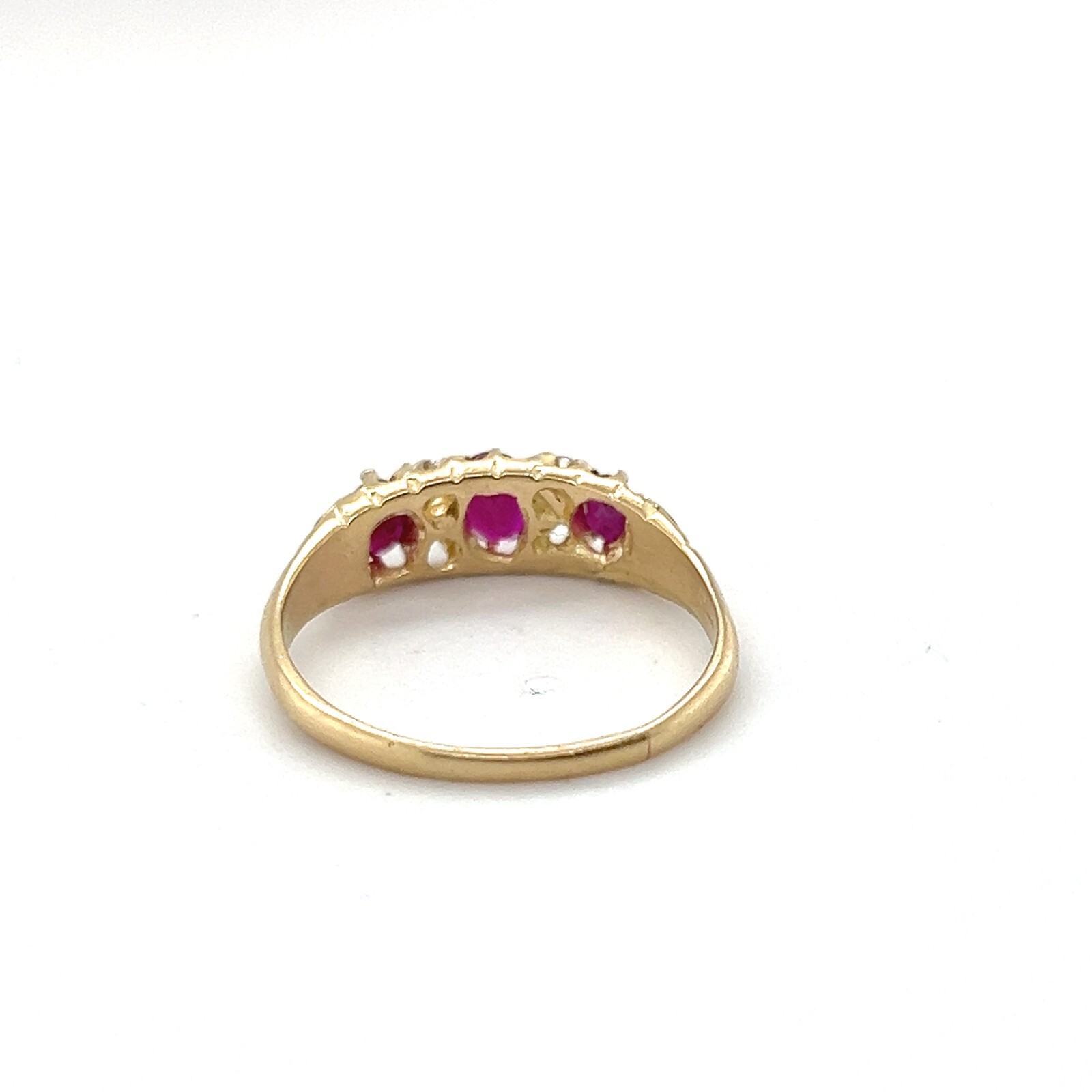 18ct Yellow Gold Ruby Diamond Ring - image 8