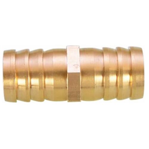 2 Pcs Brass Hose Barb Fitting 3/4" Barb x 3/4" Barb Union Splicer Mender C390 - Picture 3 of 3