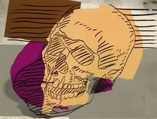 ANDY WARHOL Pop Art Poster or Rolled Canvas Print "Skull" A