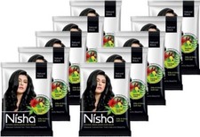 Nisha Natural henna based hair color 10 gm each Sachet Pack of 10 