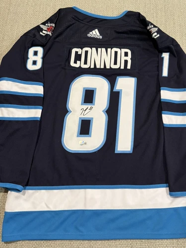 BECKETT COA KYLE CONNOR Signed Autographed Winnipeg Jets Hockey Jersey