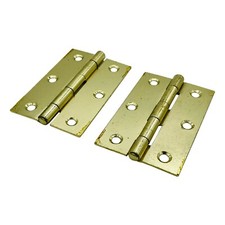 2 x 2.1/2" (64mm) Brass Plated Light Butt Hinge  Cupboard Cabinet Door shed gate