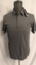 TRAVIS MATHEW Oceanside Heather Polo Men's Small Quiet Shade Gray NEW