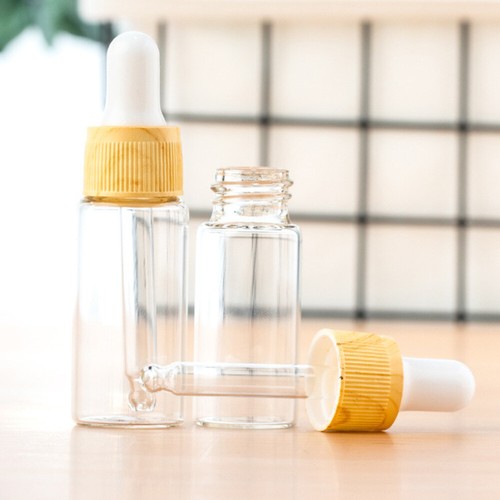 4 Pcs Wood Grain Dropper Bottle Small Glass Bottles Travel Essential Oil - Picture 9 of 11