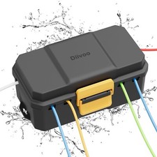 Diivoo Outdoor Waterproof Electrical Box, Large Size 6 Cable Seal Entry, IP54 We
