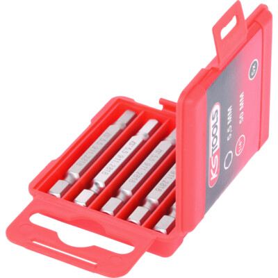 KS Tools 1/4'' Bit Hexagon Socket, 50 X 5.5 Mm, 5 Pack Fence Bit 911.2819 Fence*