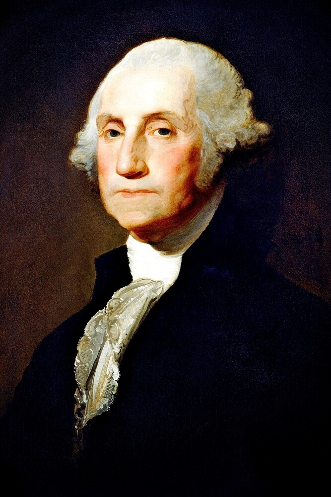 First President George Washington, New Restored Satin Finish Photo