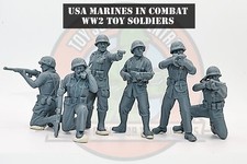 World War 2 Toy Soldiers - USA Marines Pacific Theater 54mm - 1:32 W/O Bases