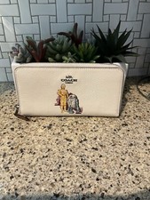 Cartera Coach X STAR WARS C-3PO y R2-D2 acordeón cremallera F88587 RARA