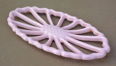 Ancien PORTE SAVON fonte émaillée ROSE déco salle de bain enamelled soap dish - Photo 1/4