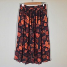 Vintage Herman Geist Maxi Skirt Womens 10 Wool Boho Trinket Box