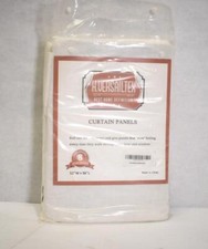 H.Versailtex PrimeNeau Linen Sheer White Curtain Panel Set 52" x 96" Grommet Top