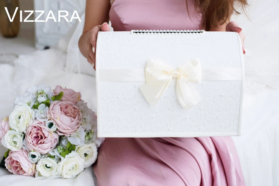 卡盒婚礼象牙白婚礼个性化盒装婚礼卡象牙白 — 第 2/4 张图片