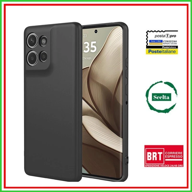 Cover Morbida Custodia Silicone NERO PRE Motorola Edge 50 Neo