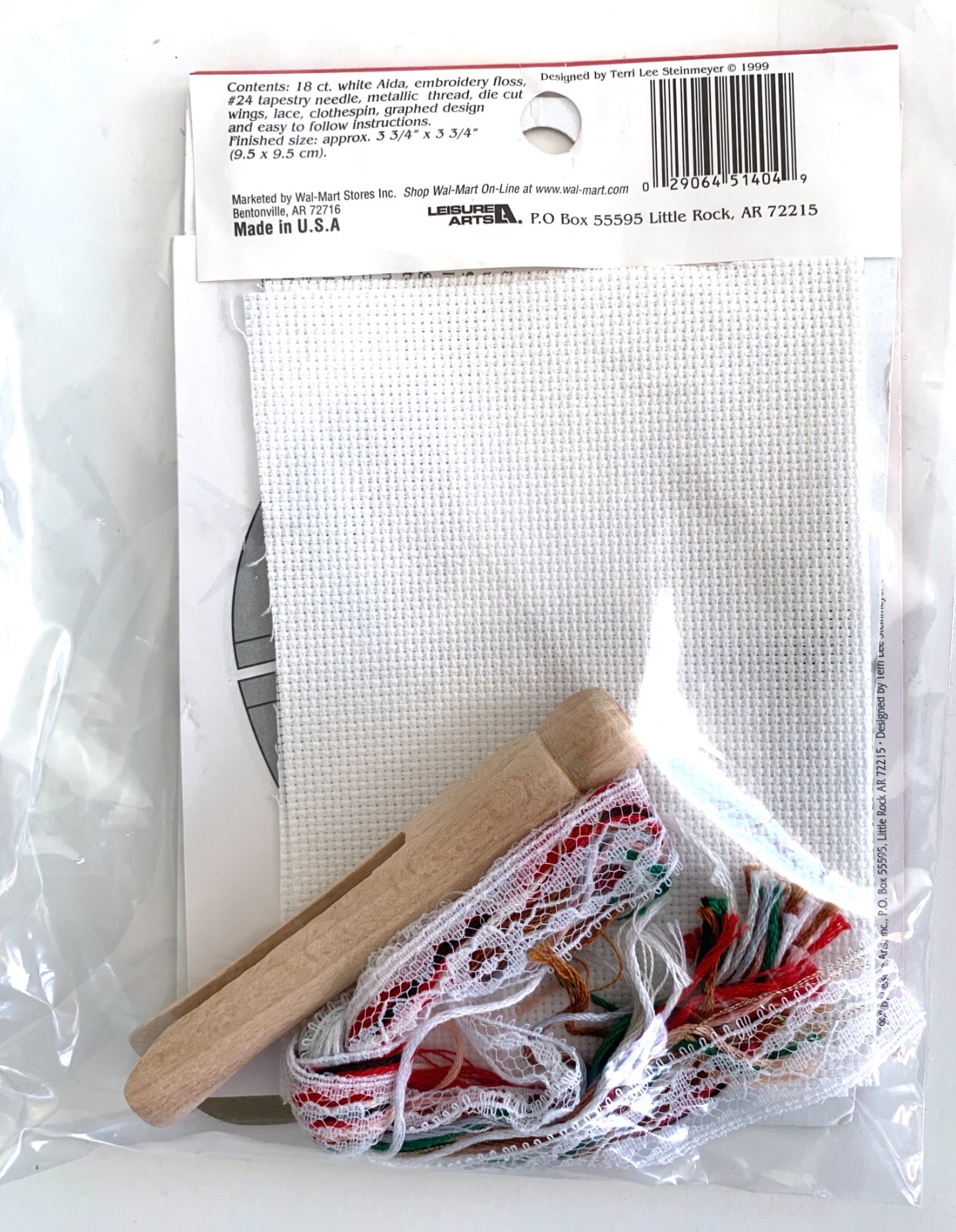 Lot of 3 Holiday Time Counted Cross Stitch Clothespin Angel Ornament