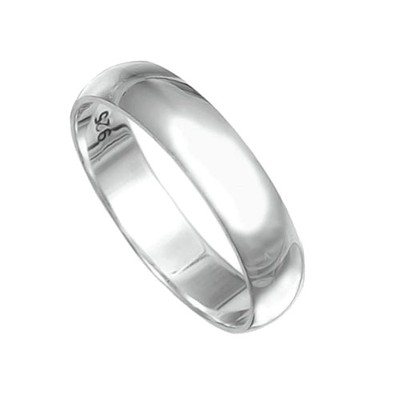 Handgefertigter 5 mm massiver 925 Sterling Silber D Form Ehering, Daumenring J - Z+3