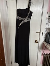 TONY BOWLS PROM PARTY PAGEANT FORMAL DRESS Size 4 Black Sequins