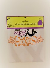 Halloween Black Cat Apron, Hallmark, "Don't Mess with Hexes", Novelty