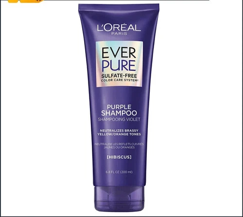 L'Oreal Paris EverPure Sulfate Free Brass Toning Purple Shampoo for Blonde 6.8oz