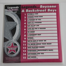 BOYZONE BACKSTREET BOYS LEGENDS SERIES VOL-7 KARAOKE CDG NEW IN PLASTIC /PRINT